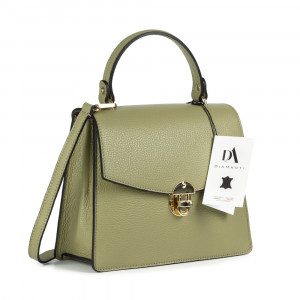 Geanta dama din piele naturala DiAmanti Lea Verde Pal